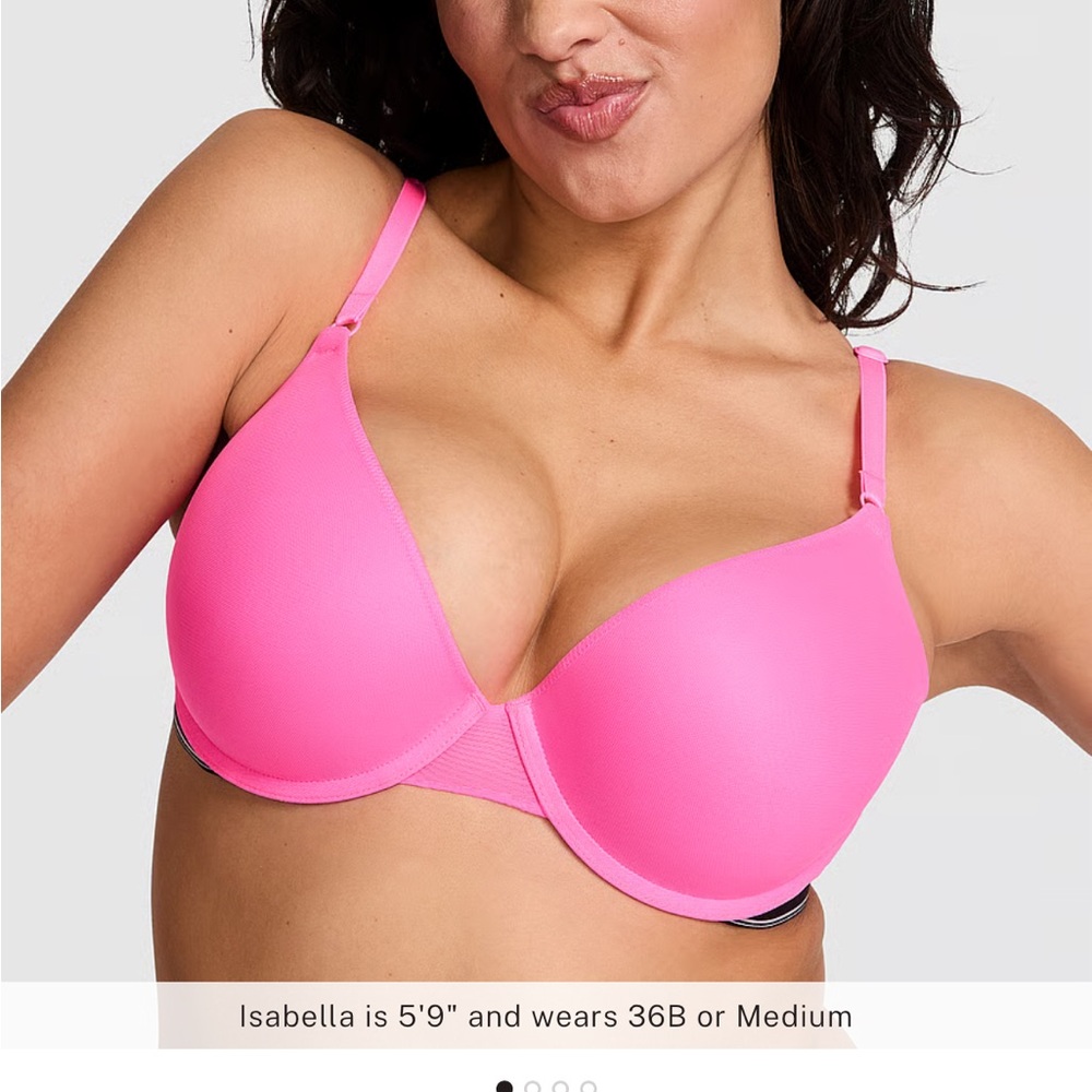 Victoria's Secret Green and Lilac Everyday Wear Push-Up Bra